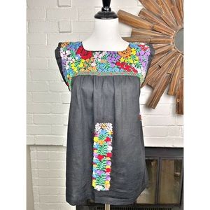 J. Marie embroidered floral blouse